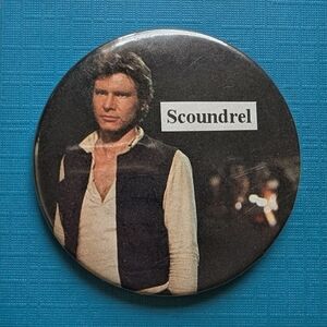 10/$25 Star Wars Han Solo "Scoundrel" Handmade Vintage 2.25" Button